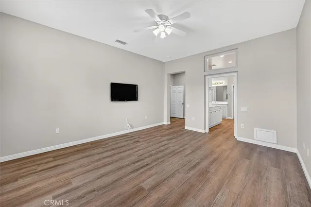 a bathroom with a double vanity sink and mirror