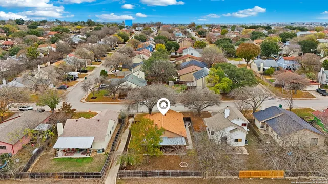 aerial view of a house