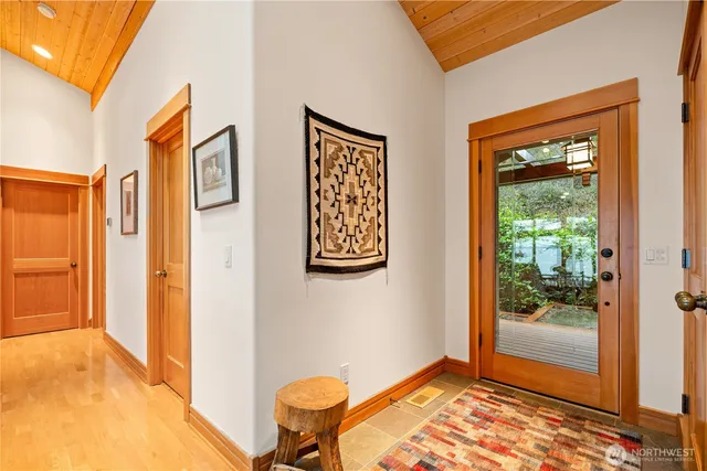 a view of an front door