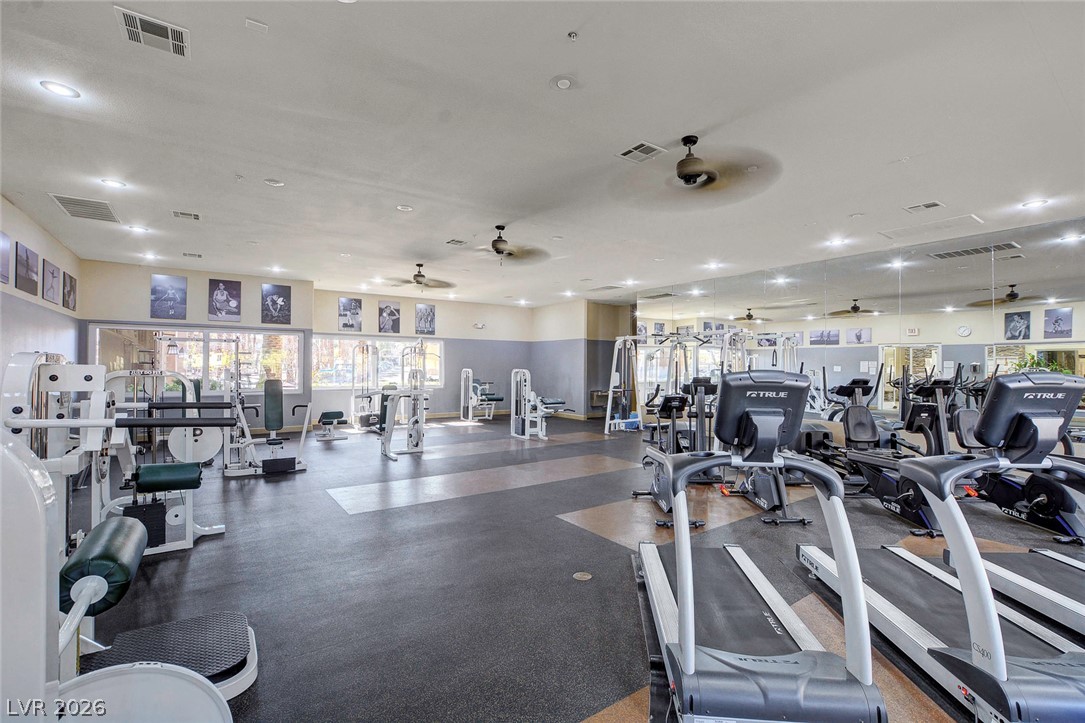 9050 West Warm Springs Road, Unit 1034 Las Vegas, NV 89148 - Photo 16 of 17 Equipped with various exercise machines, this fitness center offers a comprehensive workout experience.