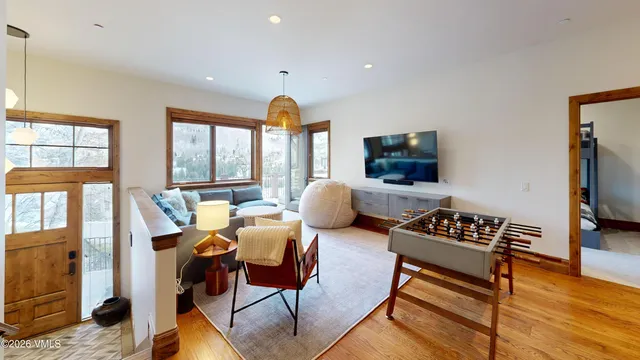 a view of outdoor space with seating area