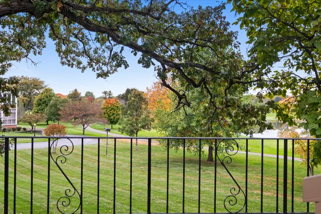a view of a wrought iron fence