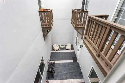 a view of an entryway with seating area