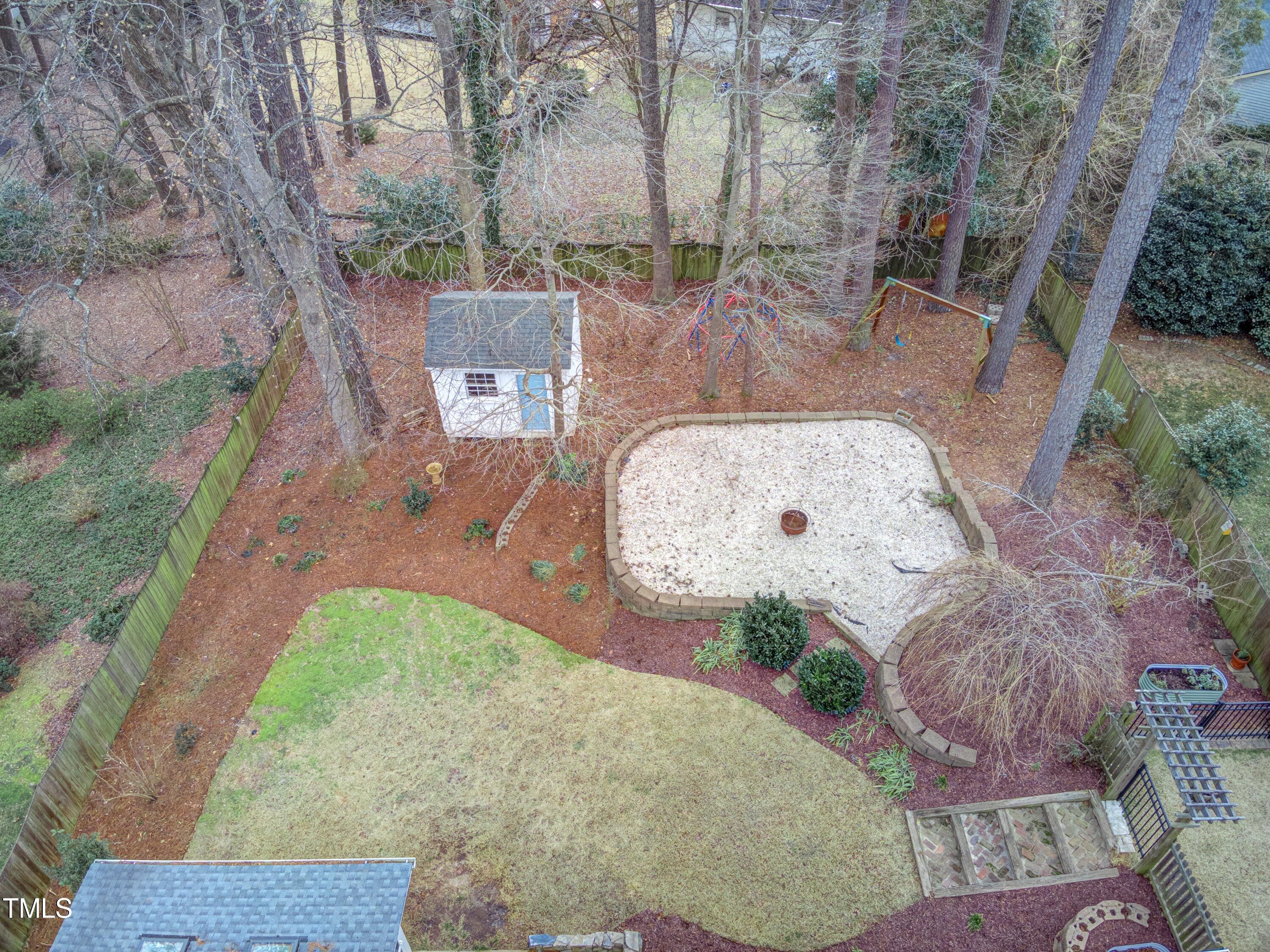 528 Harvard Street Raleigh, NC 27609 - Photo 36 of 44 Large Back Yard w/Fire pit area