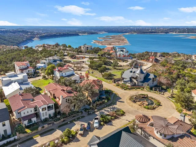 an aerial view of a city