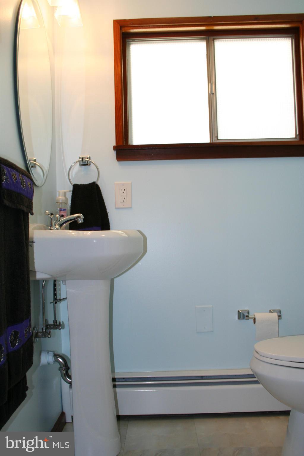 2514 Barrison Point Road Essex, MD 21221 - Photo 16 of 22 a bathroom with a sink a mirror and a toilet