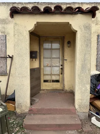 a view of a door of the house