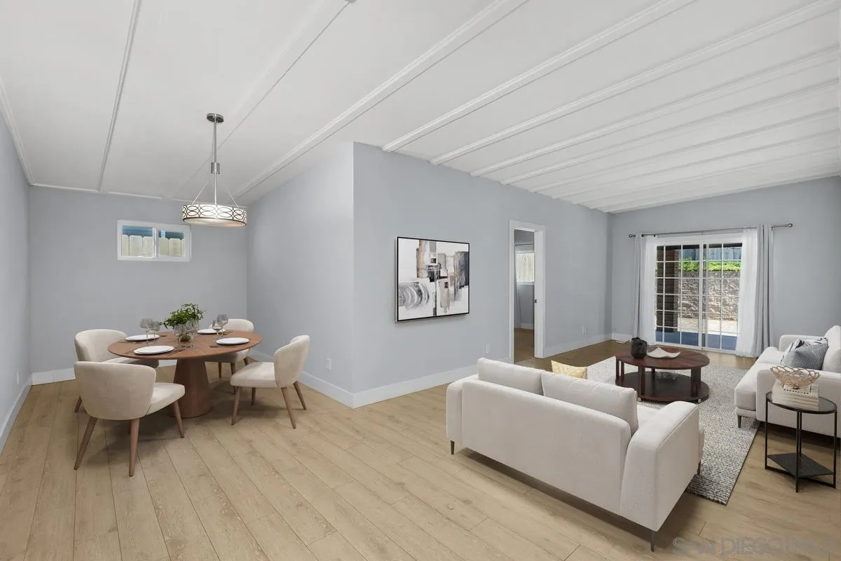 9956 Via Debbie Santee, CA 92071 - Photo 6 of 30 a living room with furniture a window and a chandelier