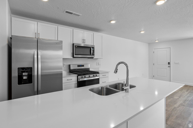 2194 Wolverine Way, Unit 2531 Washington, UT 84780 - Photo 10 of 52 Bright kitchen featuring a substantial island with a double stainless steel sink and a gooseneck faucet