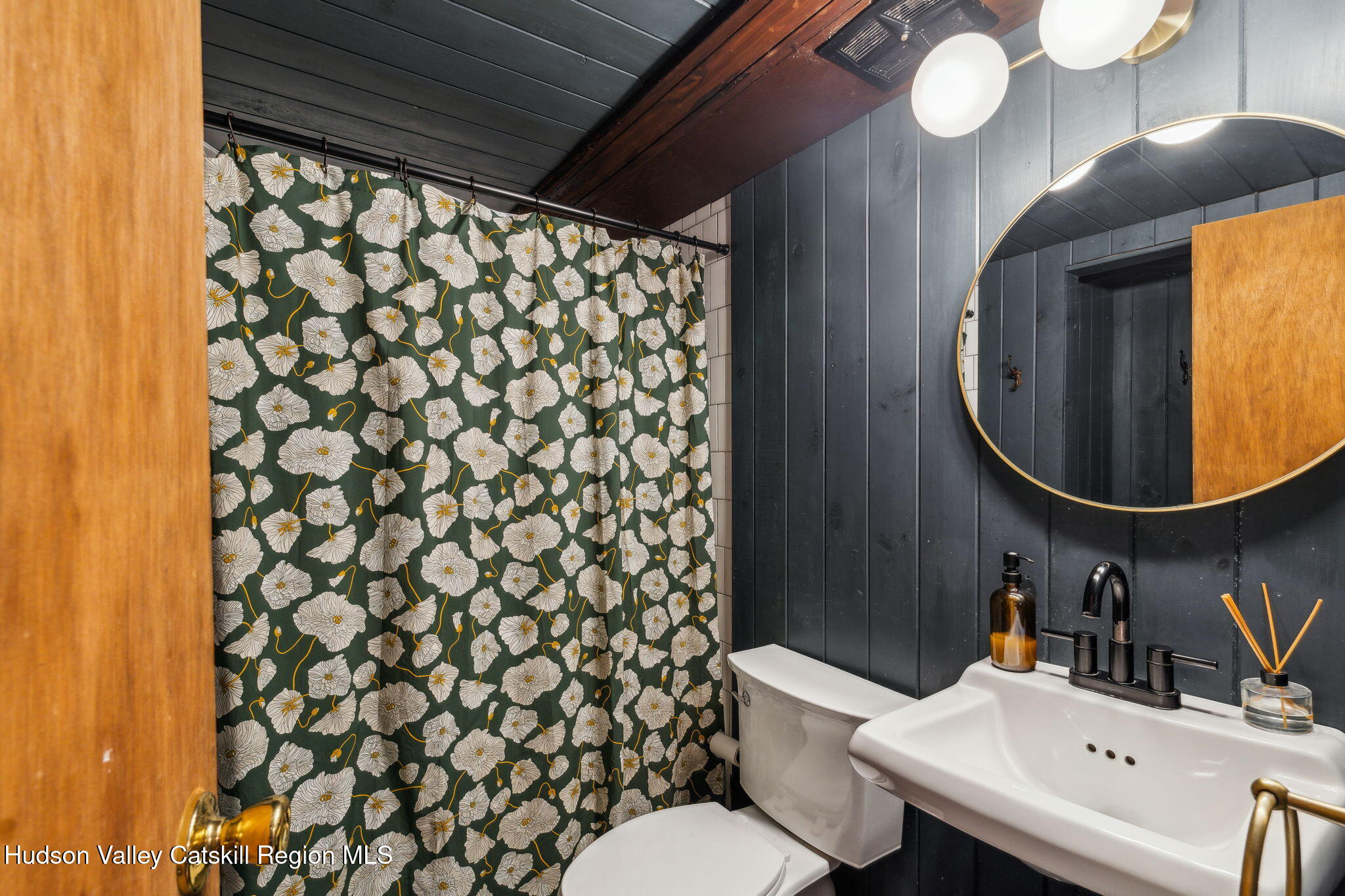 425 North Lake Road Haines Falls, NY 12436 - Photo 12 of 45 a bathroom with a sink and a mirror