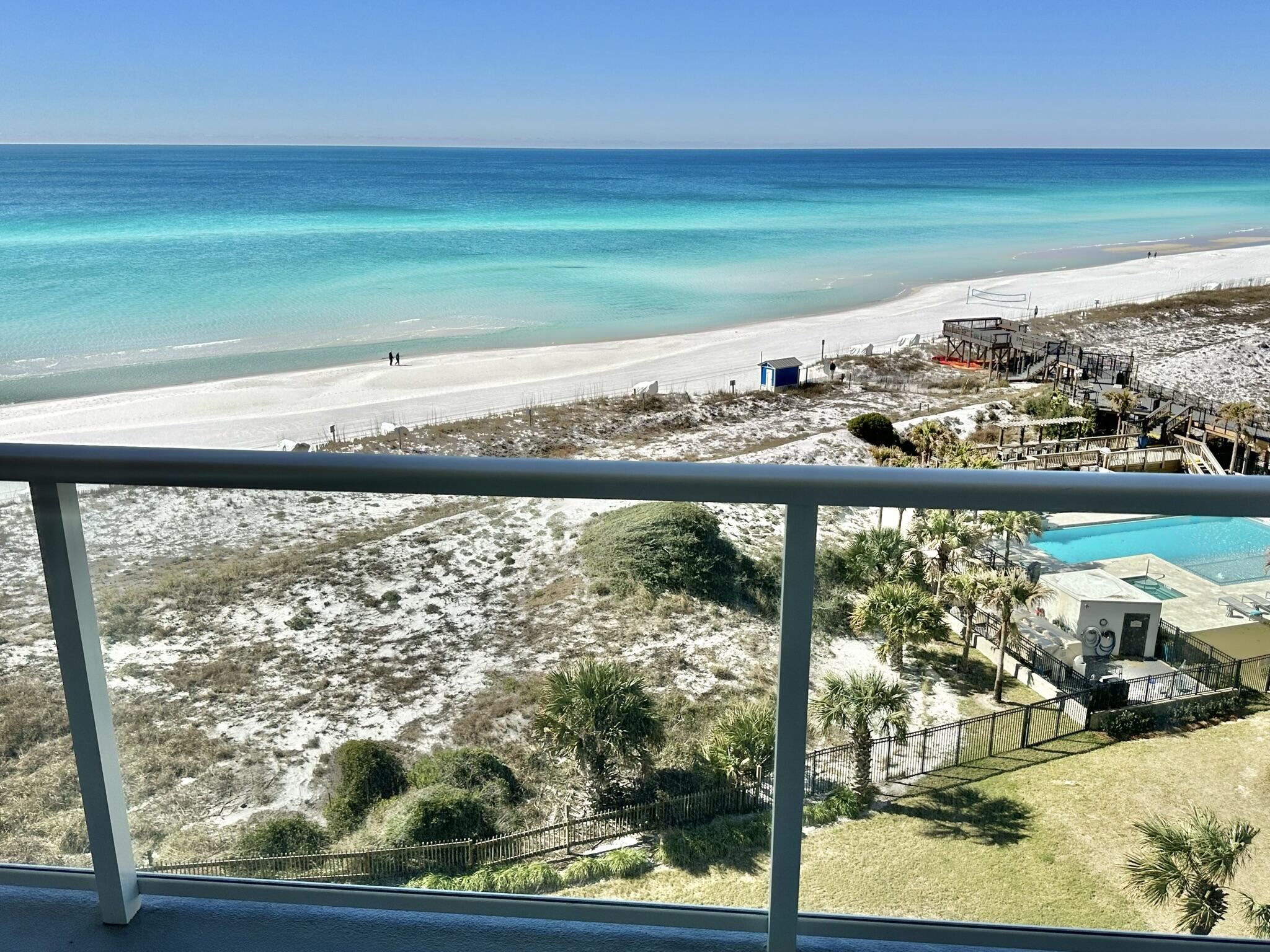 a view of a ocean from a balcony
