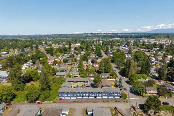 an aerial view of a city