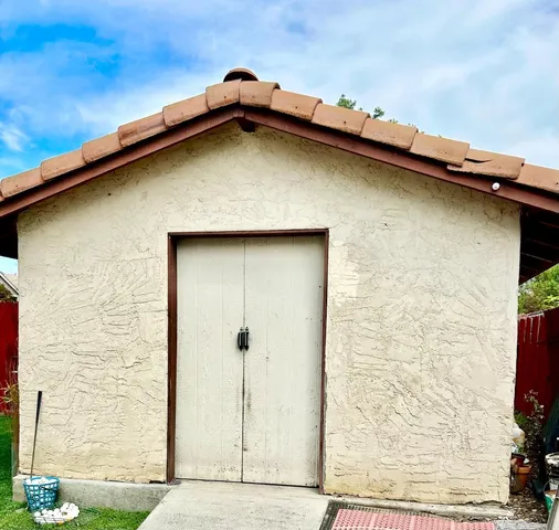 a view of a door of the house