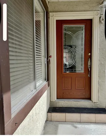 a view of front door