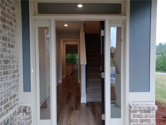 front view of a house with hallway