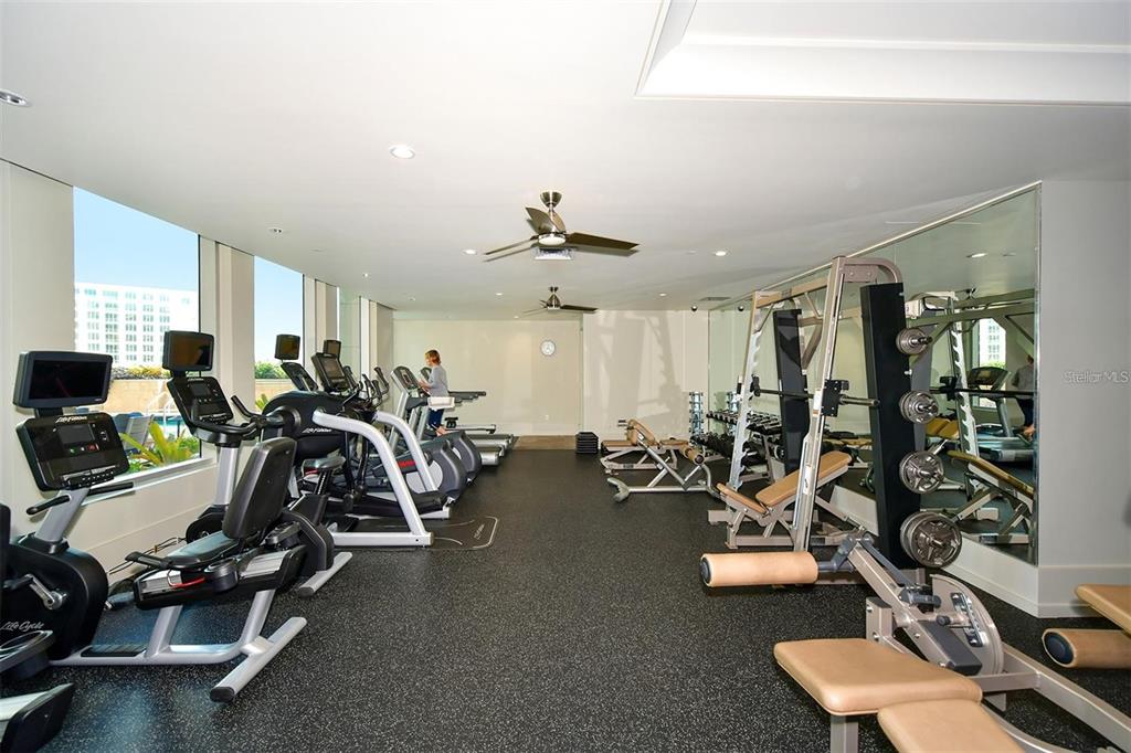 1350 Main Street, Unit 1210 Sarasota, FL 34236 - Photo 49 of 53 a view of a room with gym equipment