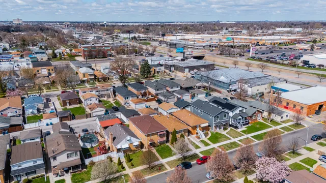 an aerial view of a city