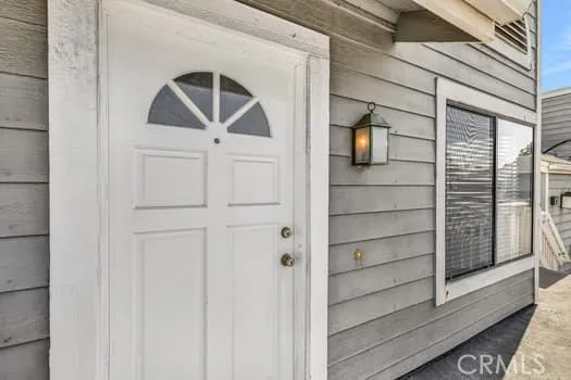 a view of front door of house