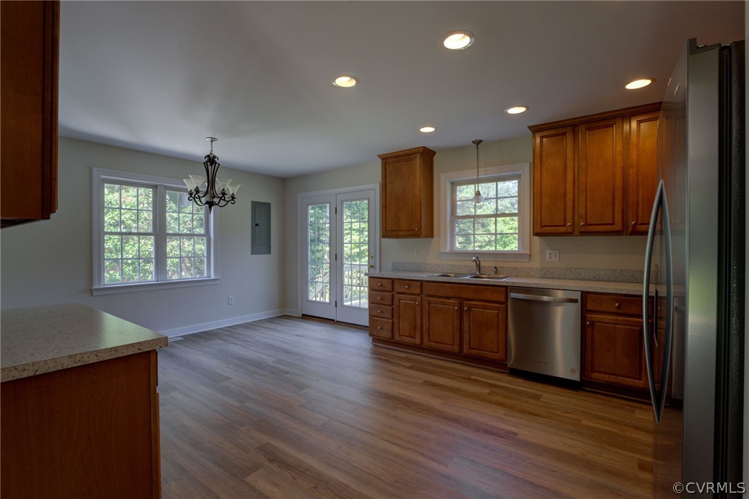 349 Deep Landing Road Tappahannock, VA 22560 - Photo 7 of 28 Large eat-in Kitchen with new flooring, new paint,