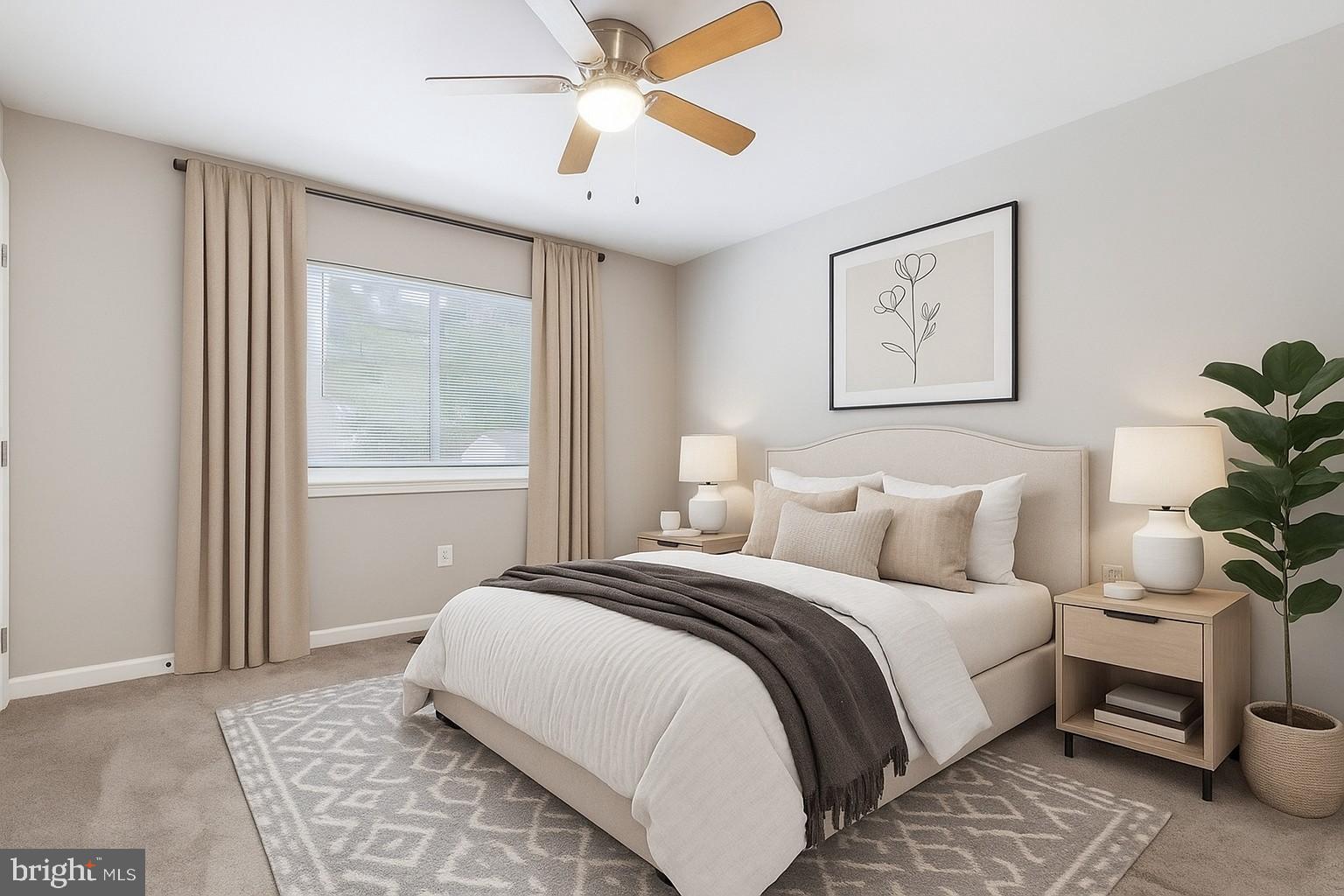 11817 Coopers Court Reston, VA 20191 - Photo 17 of 58 a bedroom with a large bed and a window