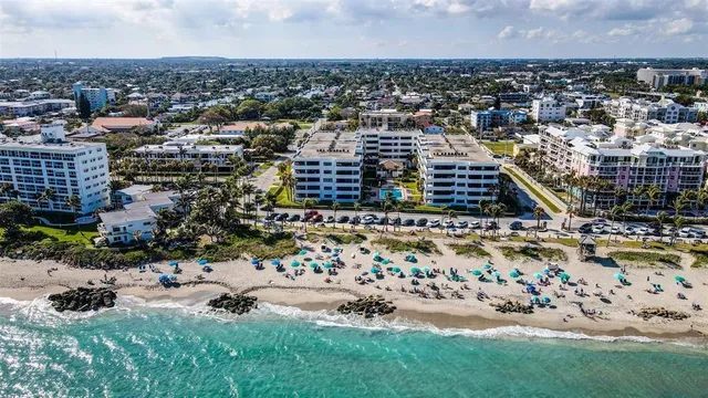 an aerial view of multiple house