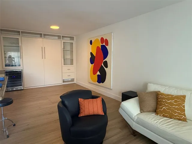 a living room with furniture and a couch