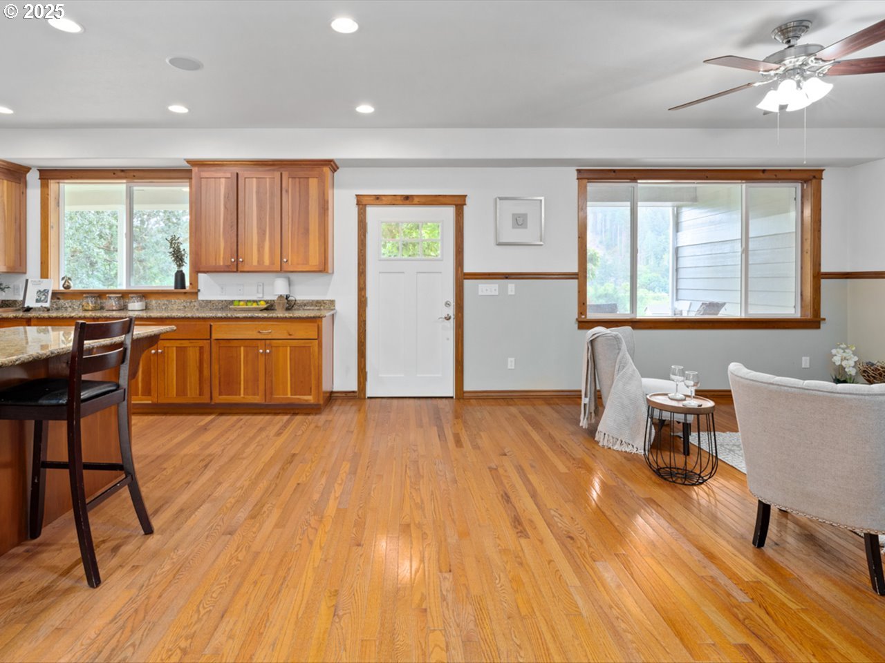 33678 Marys River Estates Road Philomath, OR 97370 - Photo 20 of 48 a view of a dining room with furniture window and wooden floor