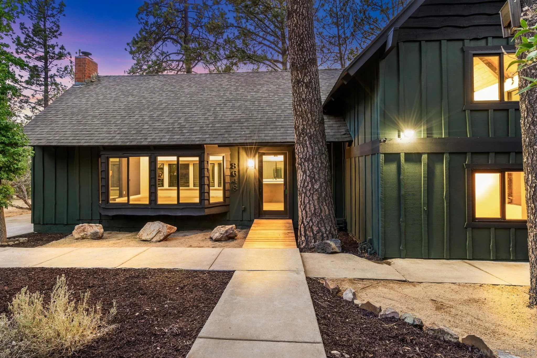 a front view of a house