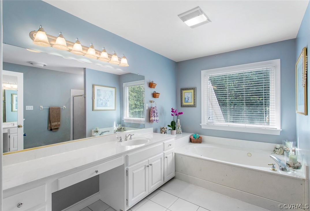 12625 2nd Branch Road Chesterfield, VA 23838 - Photo 30 of 49 Master Bath - separate shower and tub, vanity are