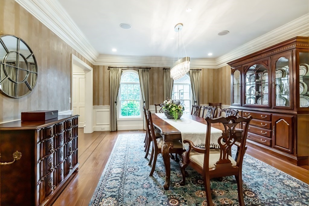 9 Prides Circle Andover, MA 01810 - Photo 10 of 42 a view of a dining room with furniture window and wooden floor