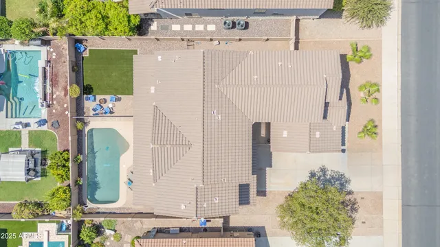 a view of a city with patio