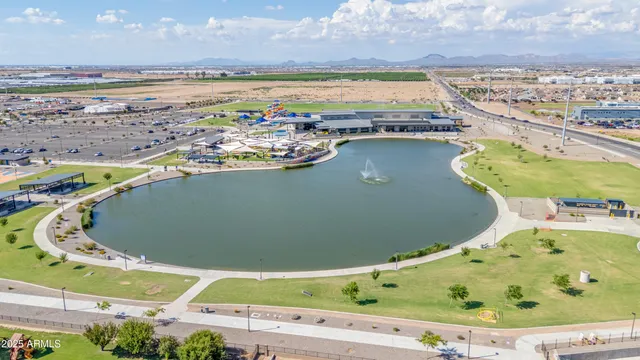 an aerial view of a city