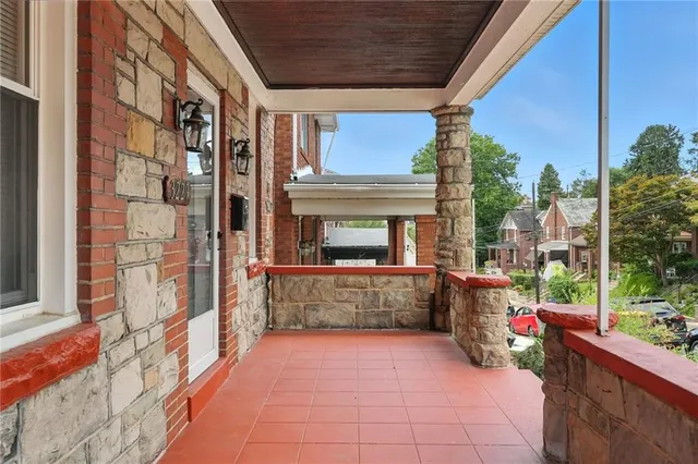 a view of terrace with sitting area