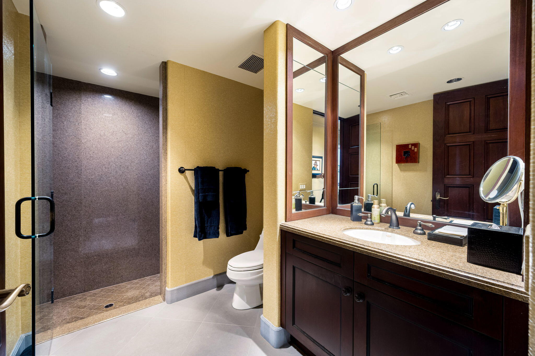 100 Lantana View Palm Desert, CA 92260 - Photo 47 of 121 a bathroom with a sink a toilet and shower