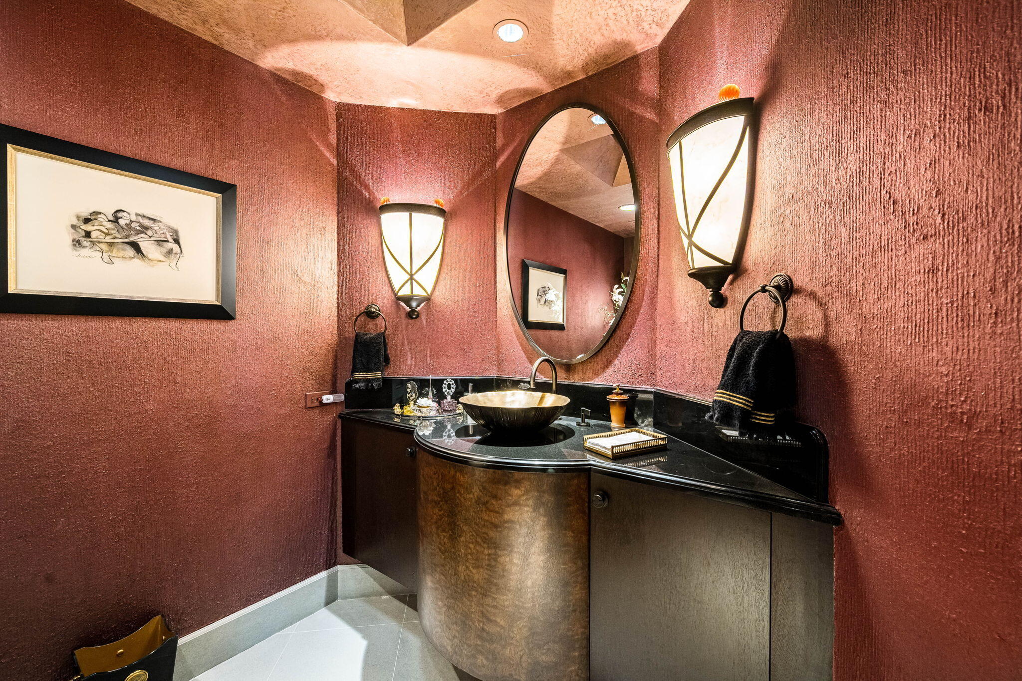 100 Lantana View Palm Desert, CA 92260 - Photo 48 of 121 a bathroom with a sink and a mirror