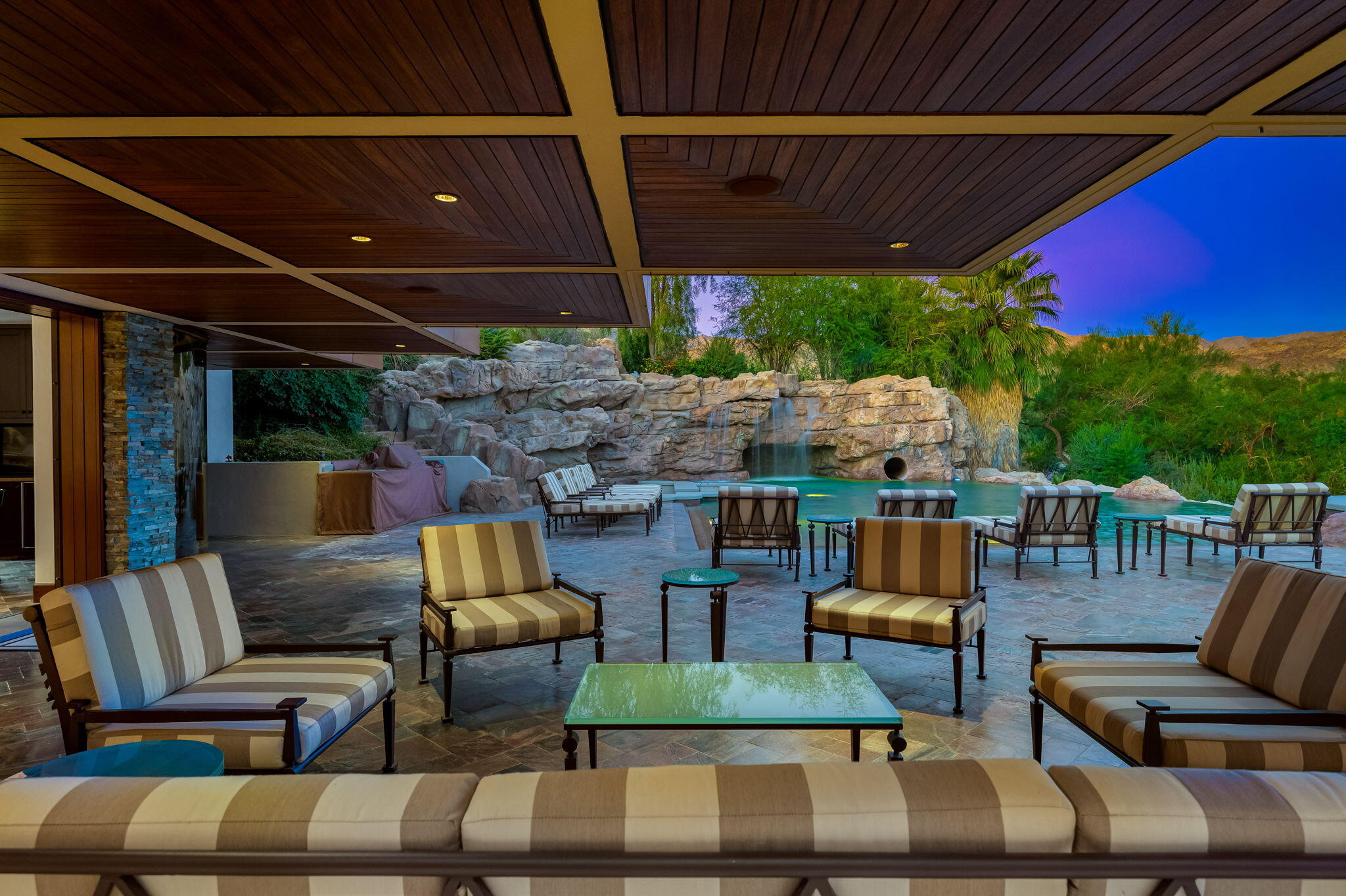 100 Lantana View Palm Desert, CA 92260 - Photo 81 of 121 a outdoor living space with patio furniture and a potted plant