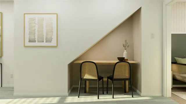 a bathroom with a sink and mirror with toilet