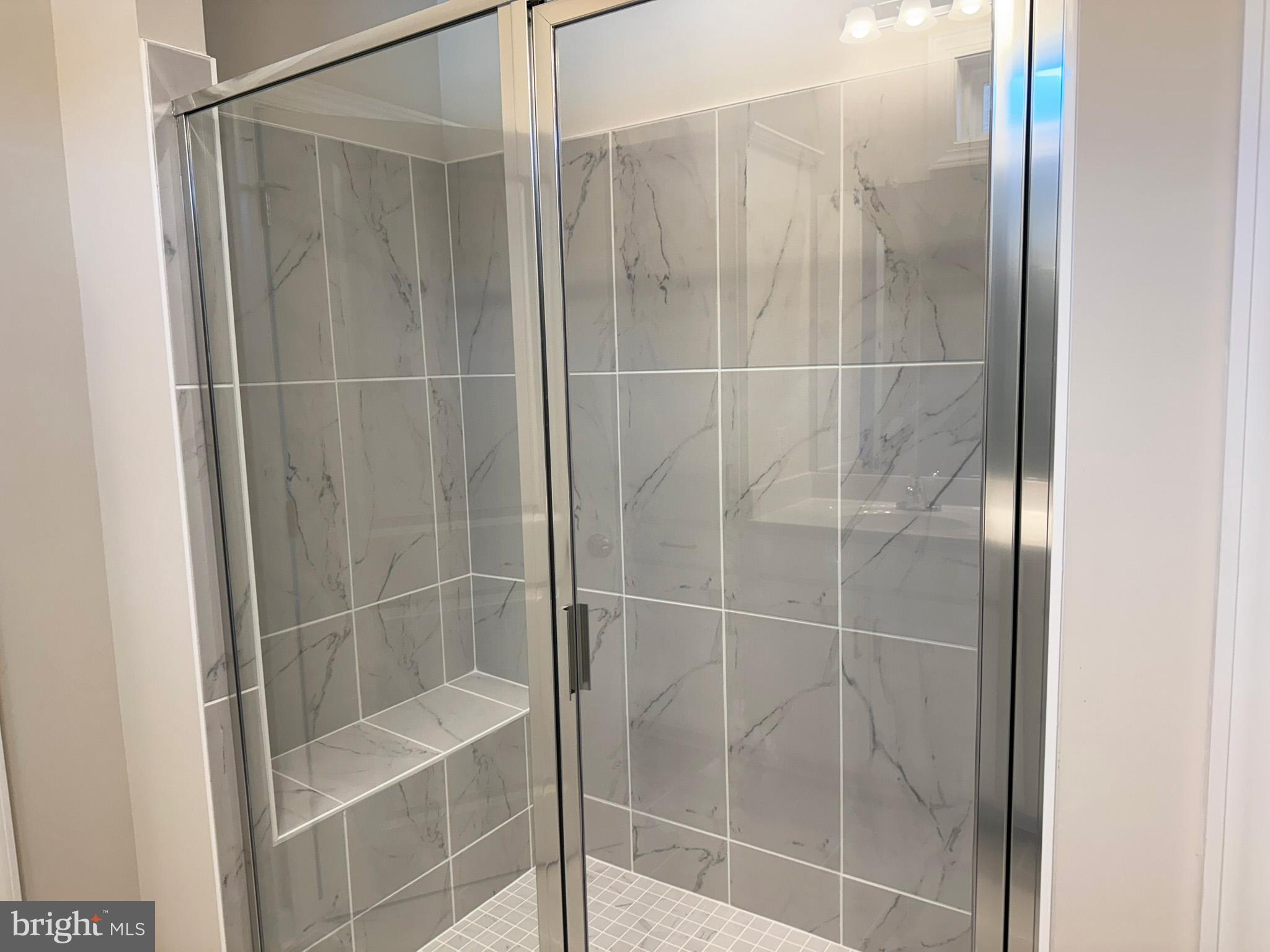 115 Sapphire Street Stephenson, VA 22656 - Photo 20 of 36 a bathroom with a glass shower door