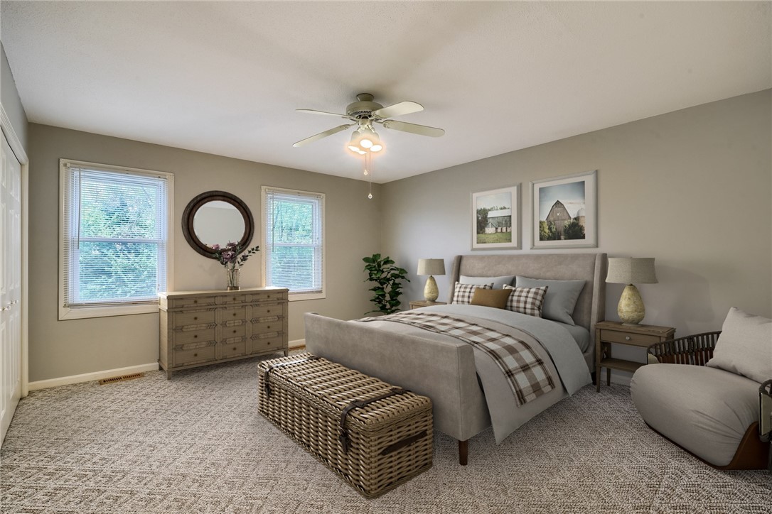 4 Smithfield Road, Unit 40 North Providence, RI 02904 - Photo 8 of 14 VIRTUALLY STAGED bedroom 1 with 2 double closets