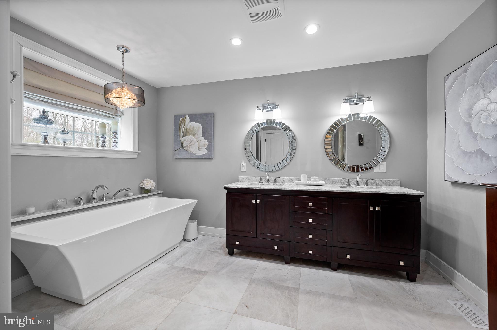 13 Laurel Circle Malvern, PA 19355 - Photo 28 of 84 Master Bath with Carrera Marble