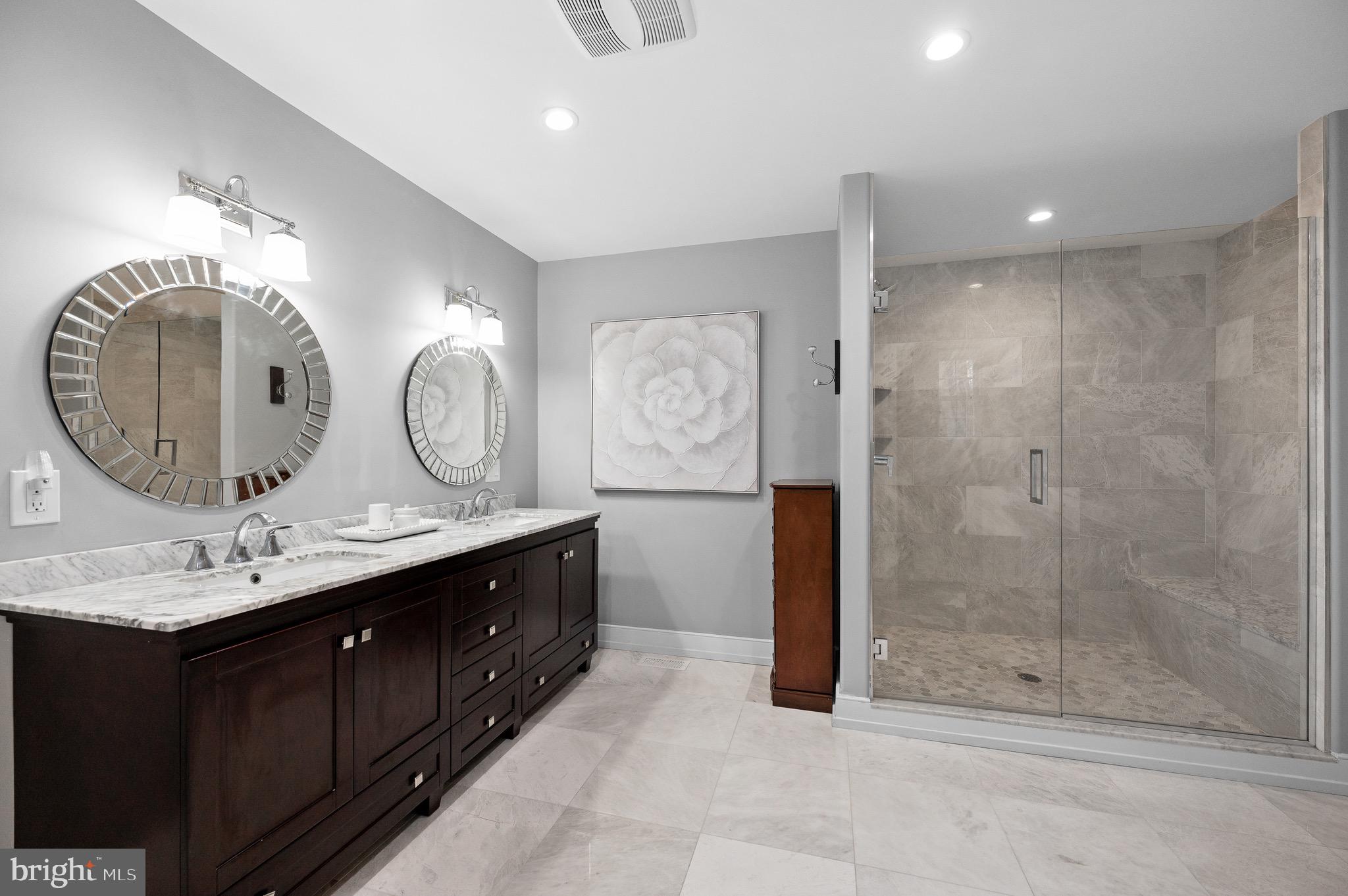 13 Laurel Circle Malvern, PA 19355 - Photo 29 of 84 Expansive Double Vanity with Carrera Marble