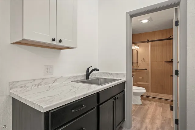a bathroom with a sink and a toilet