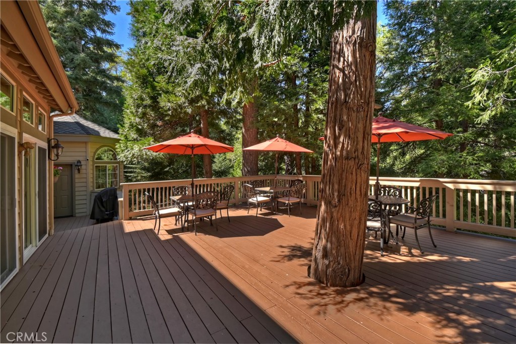 355 Cedar Ridge Drive Lake Arrowhead, CA 92352 - Photo 37 of 65 Deck overlooks private natural area below.