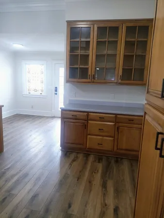 a view of a room with an empty space