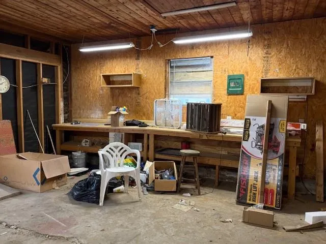 a room with musical instruments