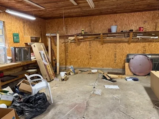 a room with gym equipment