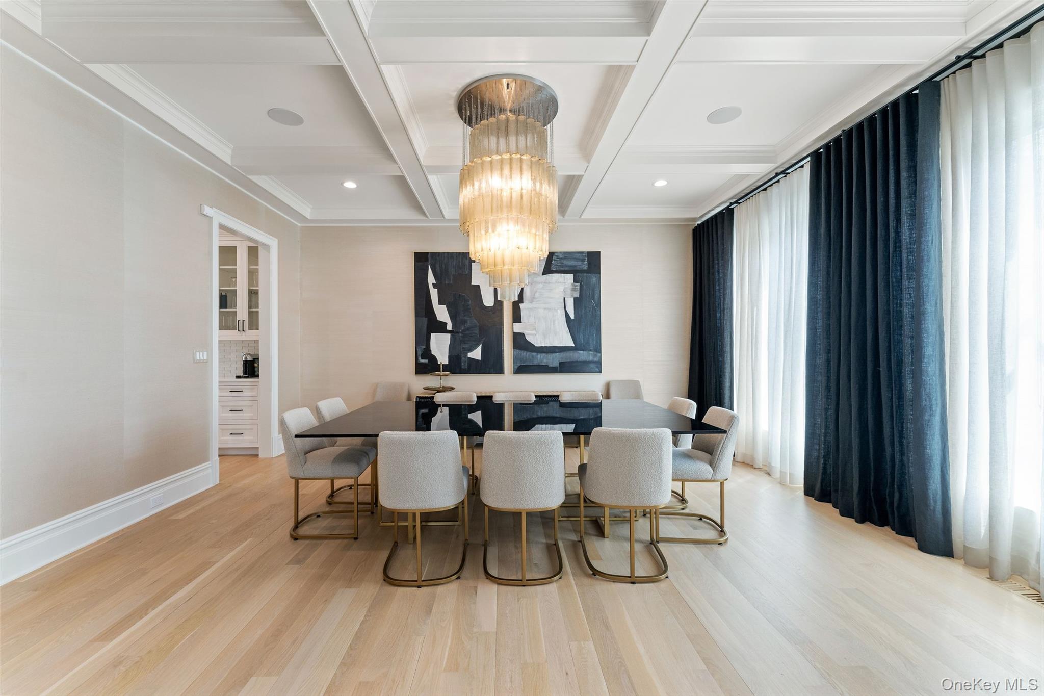 17 Oxford Road Scarsdale, NY 10583 - Photo 15 of 49 Dining Room with coffered ceilings