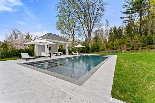 a view of outdoor space yard swimming pool and patio