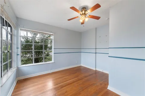 an empty room with a window