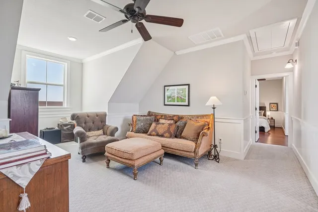 a living room with furniture and a couch